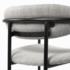29" Grey Steel Bar Chair - Homeroots