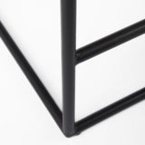 26" Brown And Black Leather And Iron Backless Counter Height Bar Chair - Homeroots - Flyclothing LLC