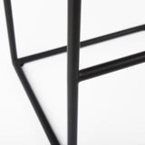 30" Brown And Black Leather And Iron Backless Bar Height Bar Chair - Homeroots - Flyclothing LLC