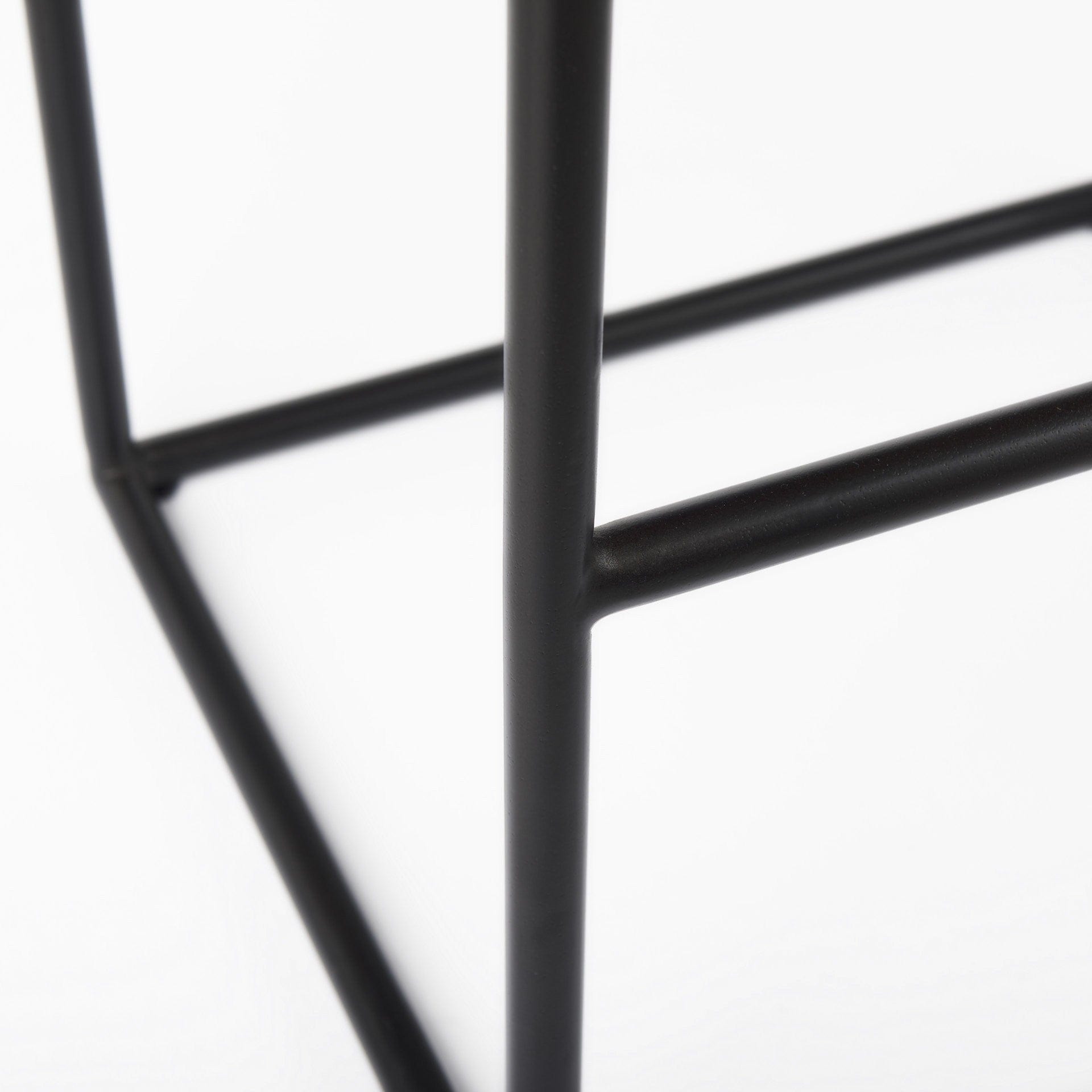 30" Brown And Black Leather And Iron Backless Bar Height Bar Chair - Homeroots - Flyclothing LLC