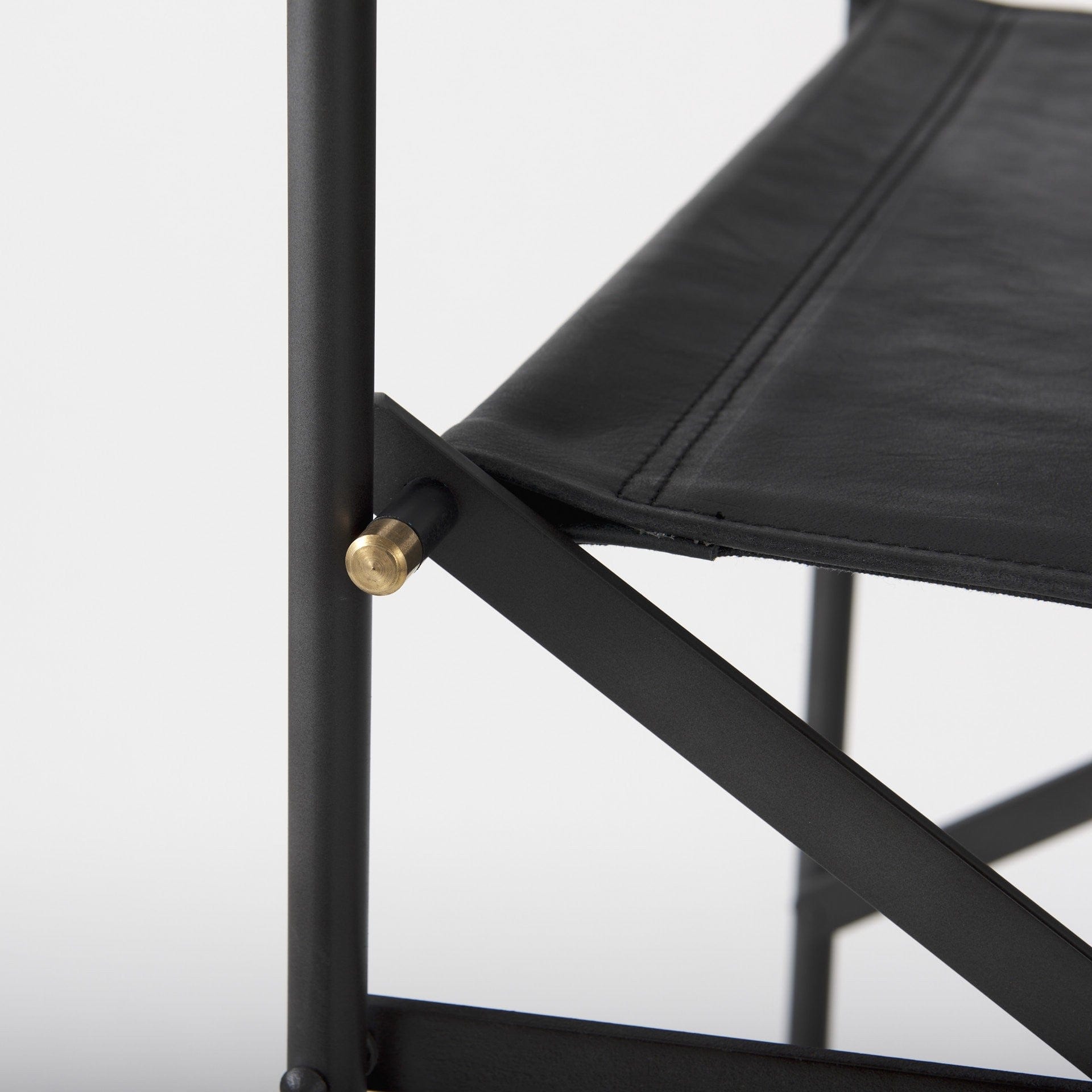 30" Black Leather And Metal Bar Height Bar Chair - Homeroots - Flyclothing LLC