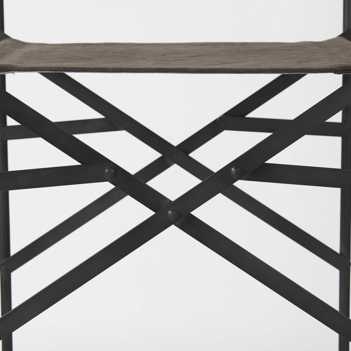 30" Brown And Black Leather And Metal Bar Chair - Homeroots - Flyclothing LLC