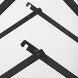 30" Brown And Black Leather And Metal Bar Chair - Homeroots - Flyclothing LLC