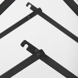 30" Brown And Black Leather And Metal Bar Chair - Homeroots - Flyclothing LLC