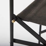 26" Brown And Black Leather And Metal Bar Chair - Homeroots - Flyclothing LLC