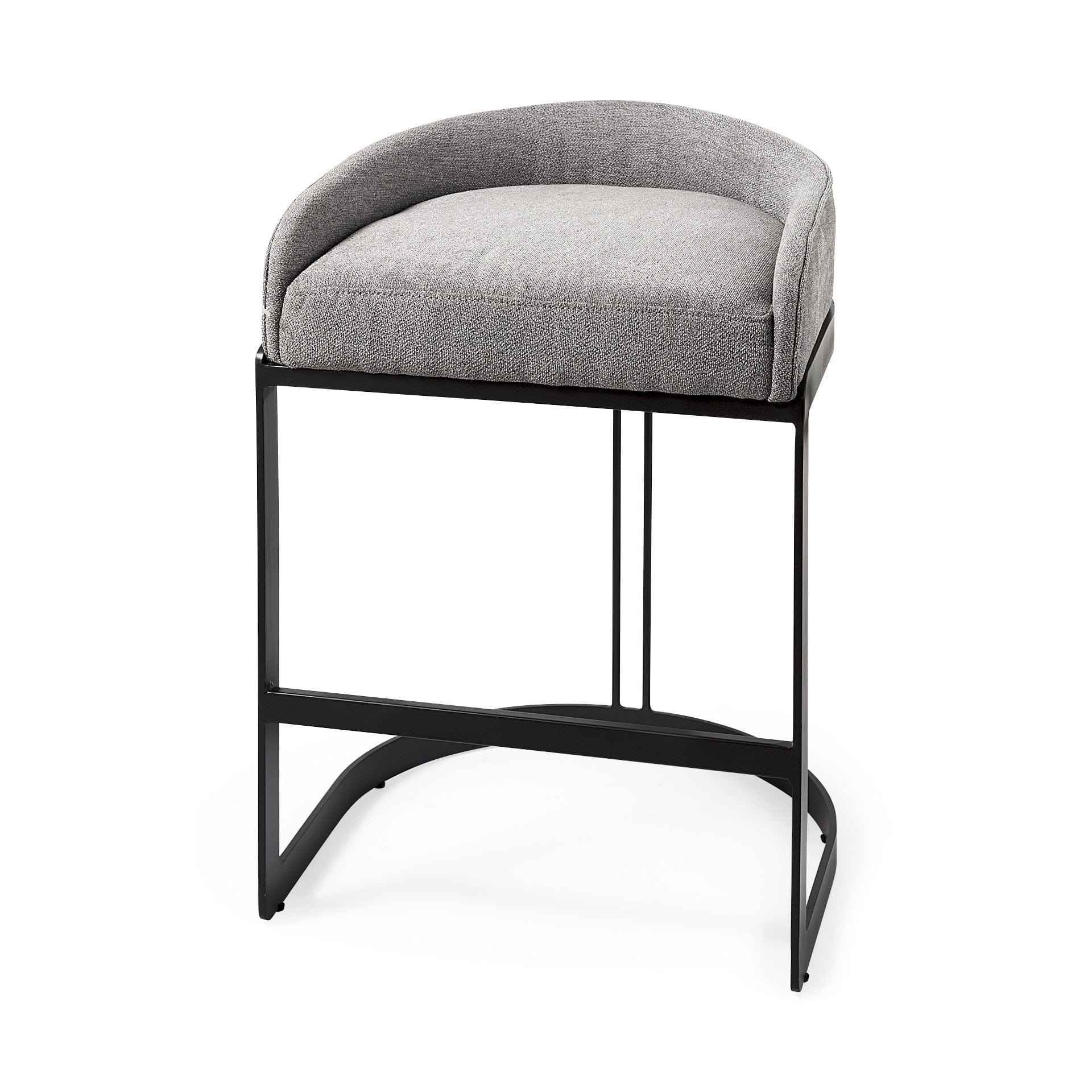 29" Grey Steel Low back Bar Chair - Homeroots