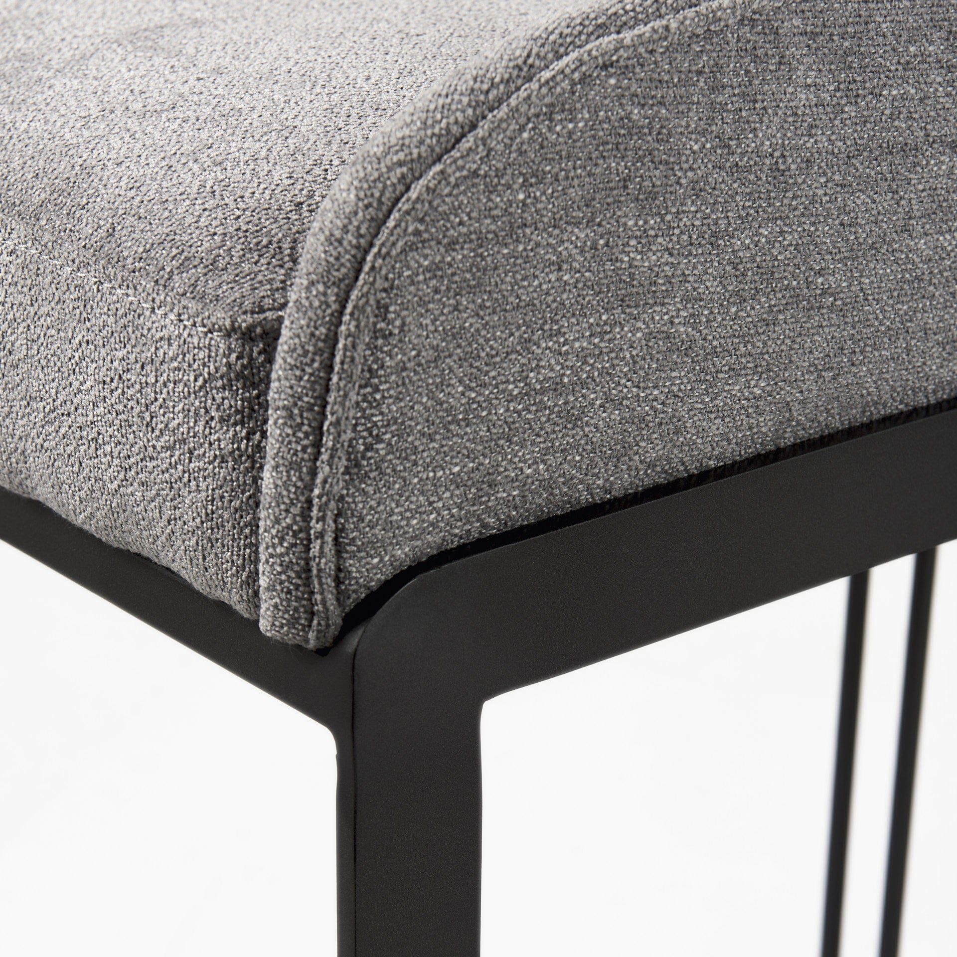 29" Grey Steel Low back Bar Chair - Homeroots