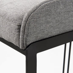 29" Grey Steel Low back Bar Chair - Homeroots