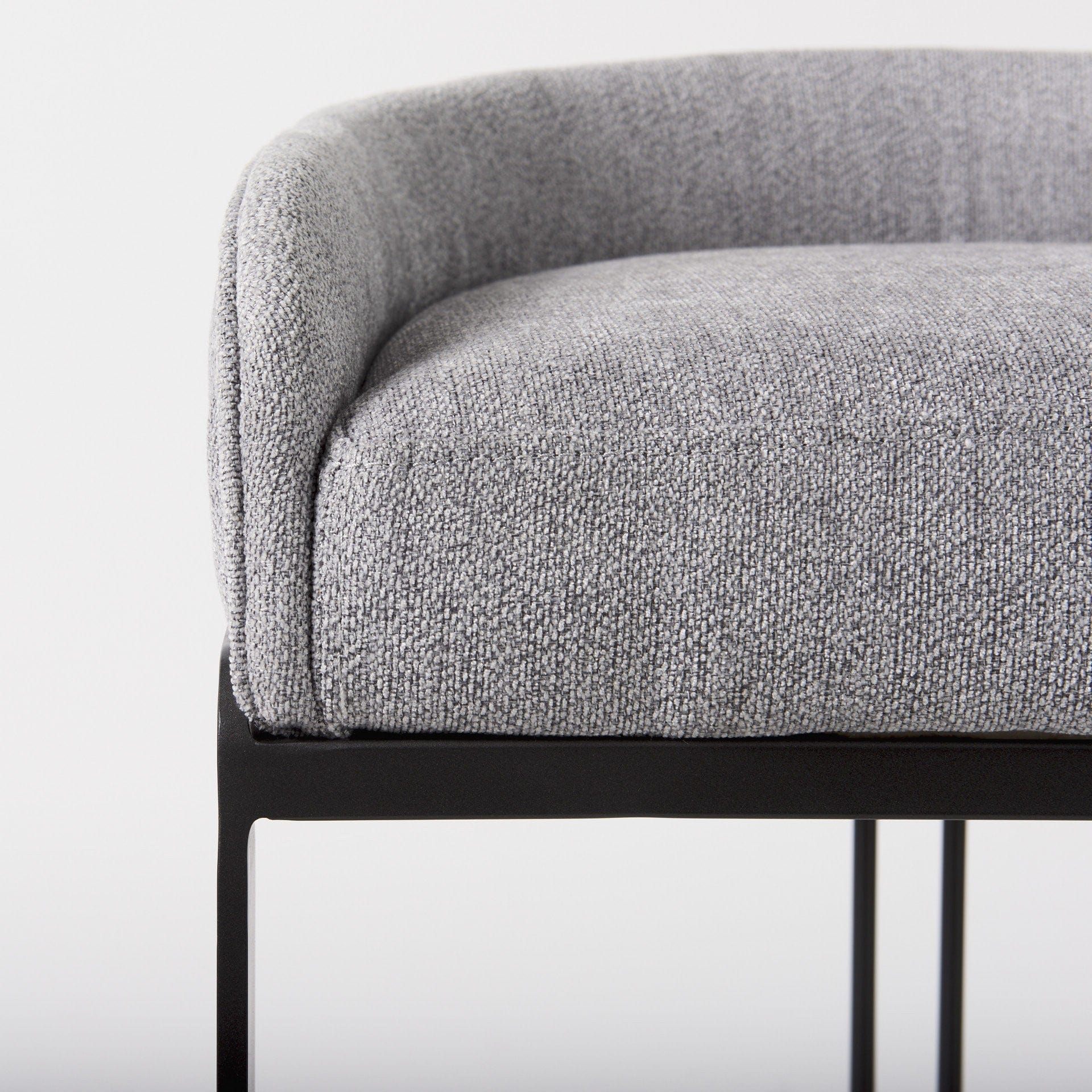 30" Gray And Black Low Back Bar Height Bar Chair - Homeroots