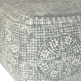 Light Gray Patterned Rectangle Pouf - Homeroots - Flyclothing LLC