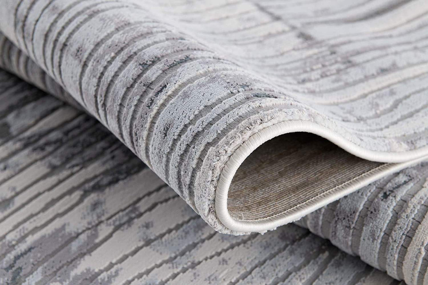 5' X 7' Blue Abstract Power Loom Area Rug - Homeroots - Flyclothing LLC