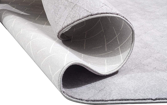 7' X 10' Gray Distressed Diamonds Area Rug - Homeroots