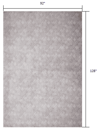 8' X 11' Gray Distressed Diamonds Area Rug - Homeroots - Flyclothing LLC