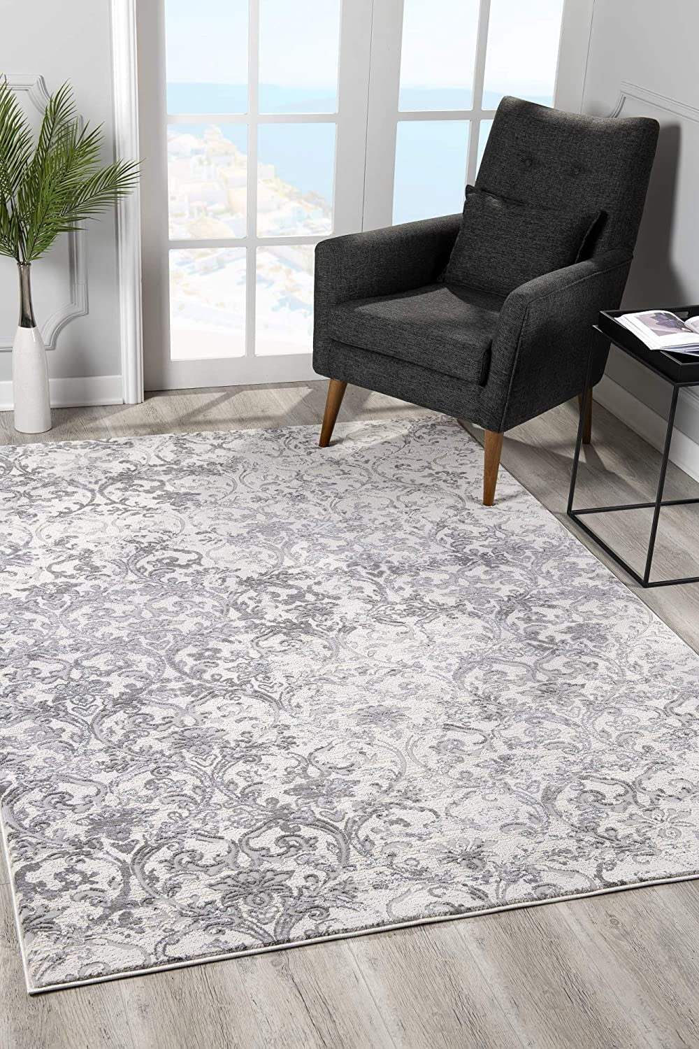 5' X 8' Cream Toile Power Loom Area Rug - Homeroots - Flyclothing LLC