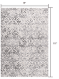 7' X 10' Cream Toile Power Loom Area Rug - Homeroots