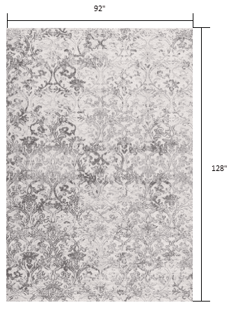 8' X 11' Cream Toile Power Loom Area Rug - Homeroots - Flyclothing LLC