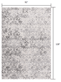 8' X 11' Cream Toile Power Loom Area Rug - Homeroots