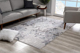 5' X 7' Blue Damask Power Loom Area Rug - Homeroots - Flyclothing LLC