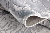 5' X 7' Blue Damask Power Loom Area Rug - Homeroots - Flyclothing LLC