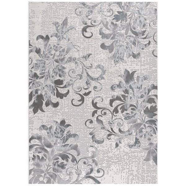 5' X 7' Blue Damask Power Loom Area Rug - Homeroots - Flyclothing LLC