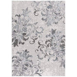 5' X 7' Blue Damask Power Loom Area Rug - Homeroots - Flyclothing LLC
