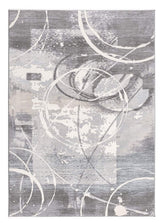 5' X 7' Gray Abstract Power Loom Area Rug - Homeroots - Flyclothing LLC