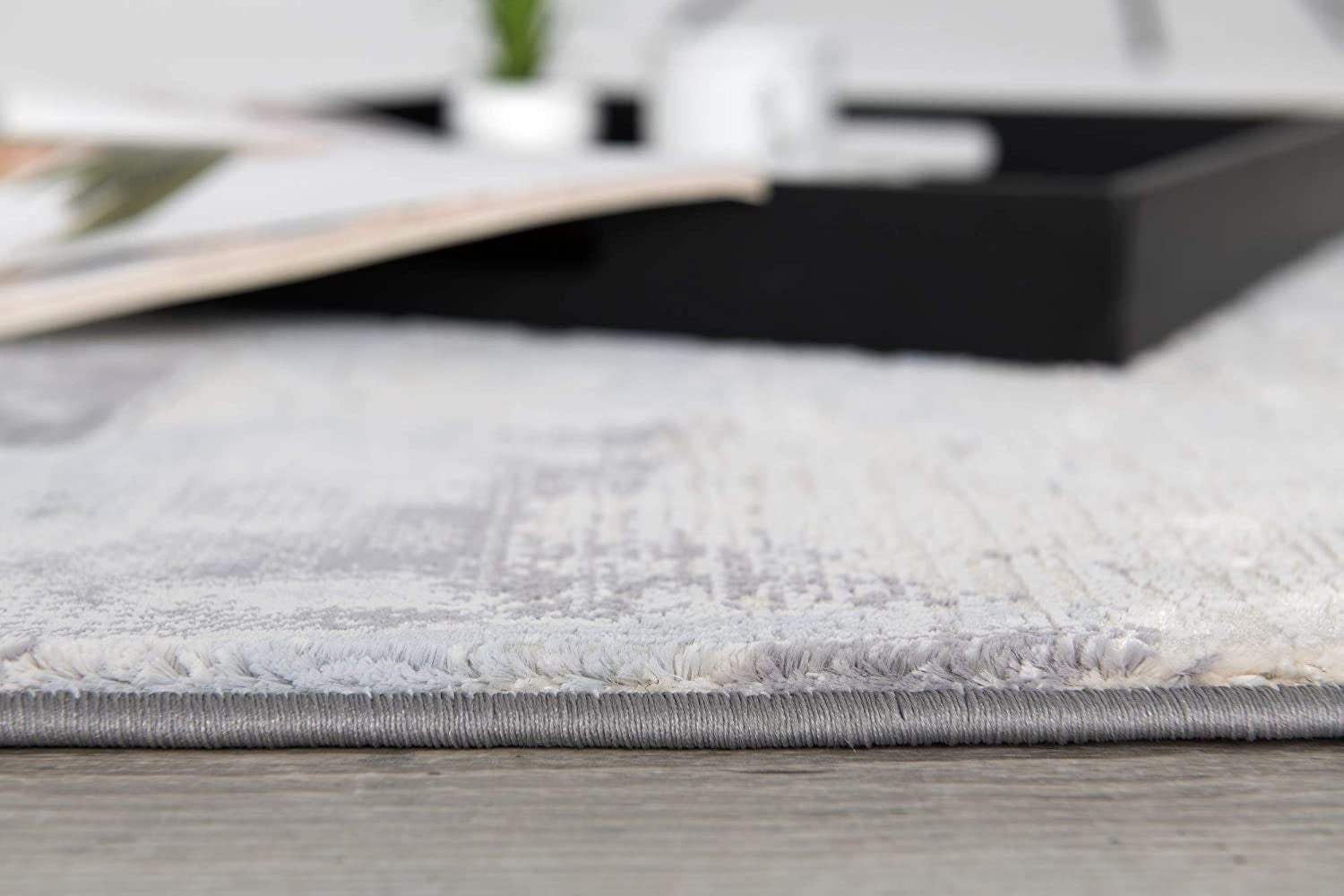 5' X 7' Gray Abstract Power Loom Area Rug - Homeroots - Flyclothing LLC