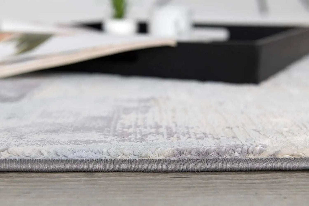 5' X 7' Gray Abstract Power Loom Area Rug - Homeroots - Flyclothing LLC