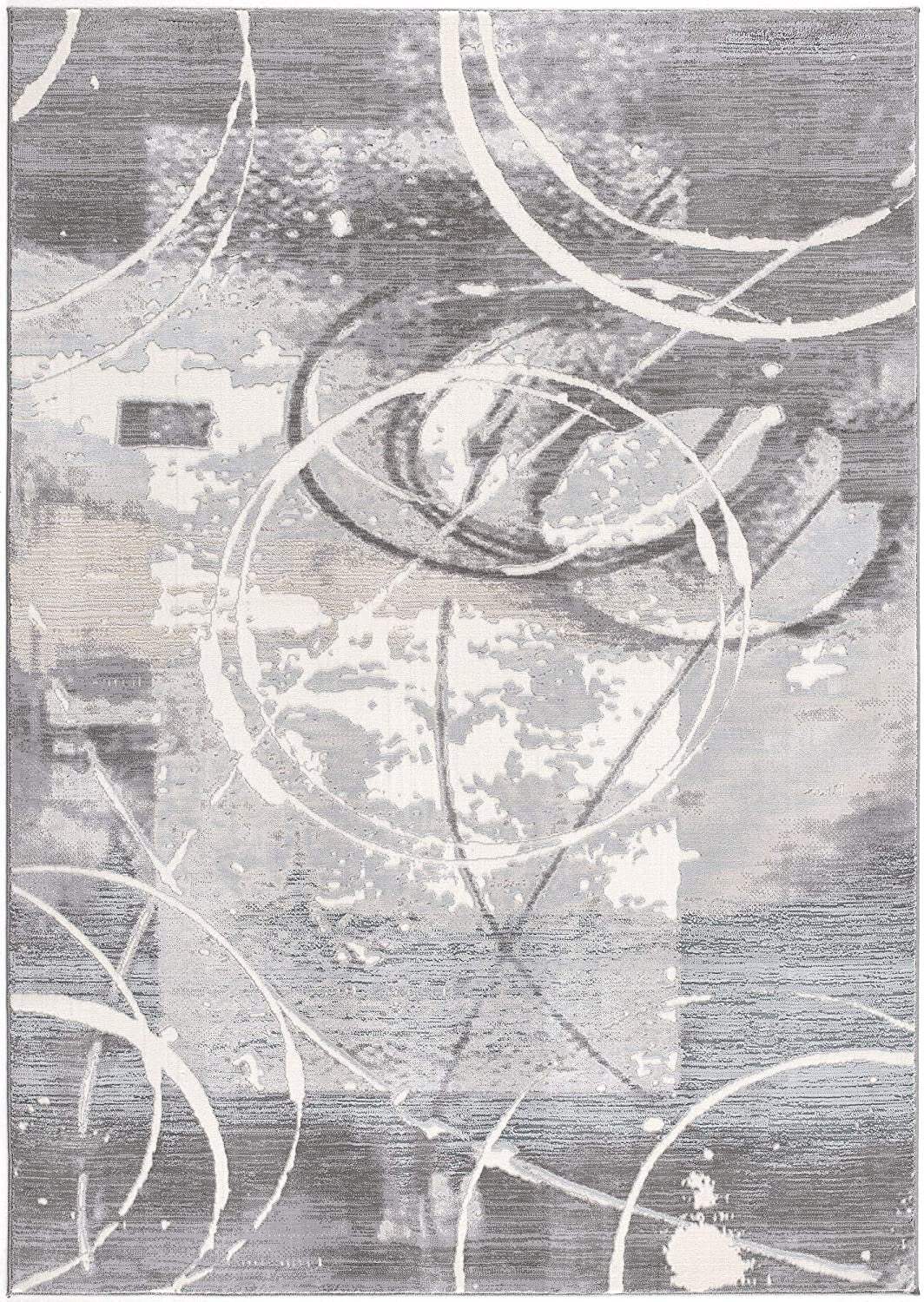 6' X 9' Gray Abstract Power Loom Area Rug - Homeroots - Flyclothing LLC