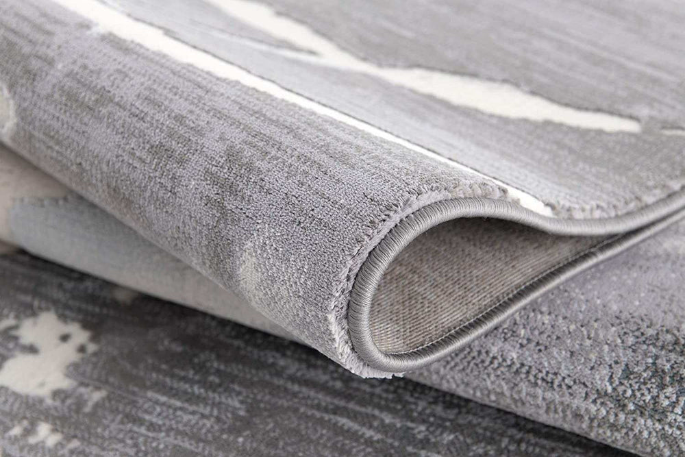 6' X 9' Gray Abstract Power Loom Area Rug - Homeroots - Flyclothing LLC