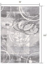 6' X 9' Gray Abstract Power Loom Area Rug - Homeroots - Flyclothing LLC