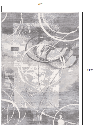 6' X 9' Gray Abstract Power Loom Area Rug - Homeroots - Flyclothing LLC