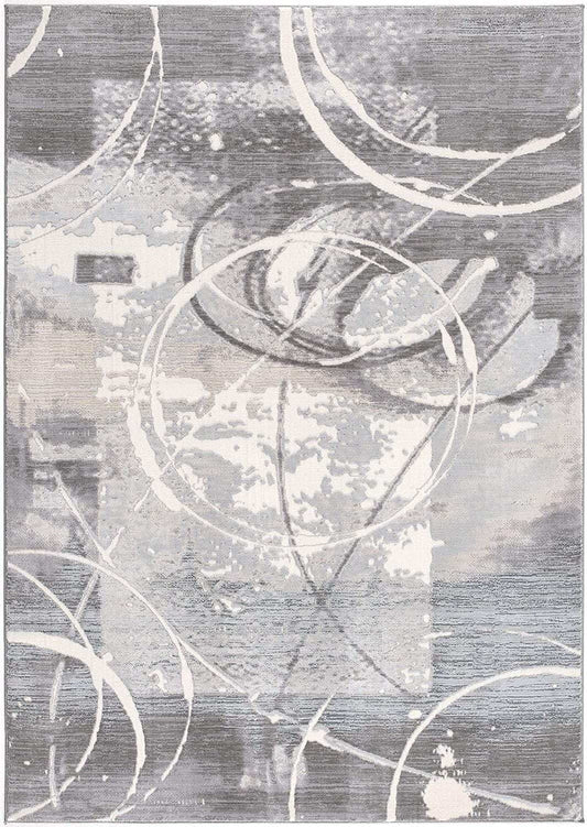 8' X 10' Gray Abstract Power Loom Area Rug - Homeroots - Flyclothing LLC