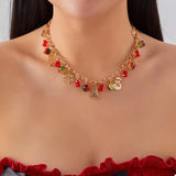 Christmas Themed Charm Necklace - Trendsi - Flyclothing LLC