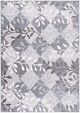 7' X 10' Gray Diamond And Vines Area Rug - Homeroots - Flyclothing LLC