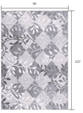 7' X 10' Gray Diamond And Vines Area Rug - Homeroots - Flyclothing LLC