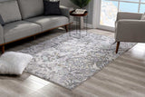 5' X 7' Gray Damask Power Loom Area Rug - Homeroots - Flyclothing LLC