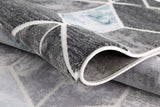 8' X 10' Gray Geometric Power Loom Area Rug - Homeroots - Flyclothing LLC