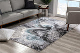 8' X 10' Gray Abstract Power Loom Area Rug - Homeroots - Flyclothing LLC