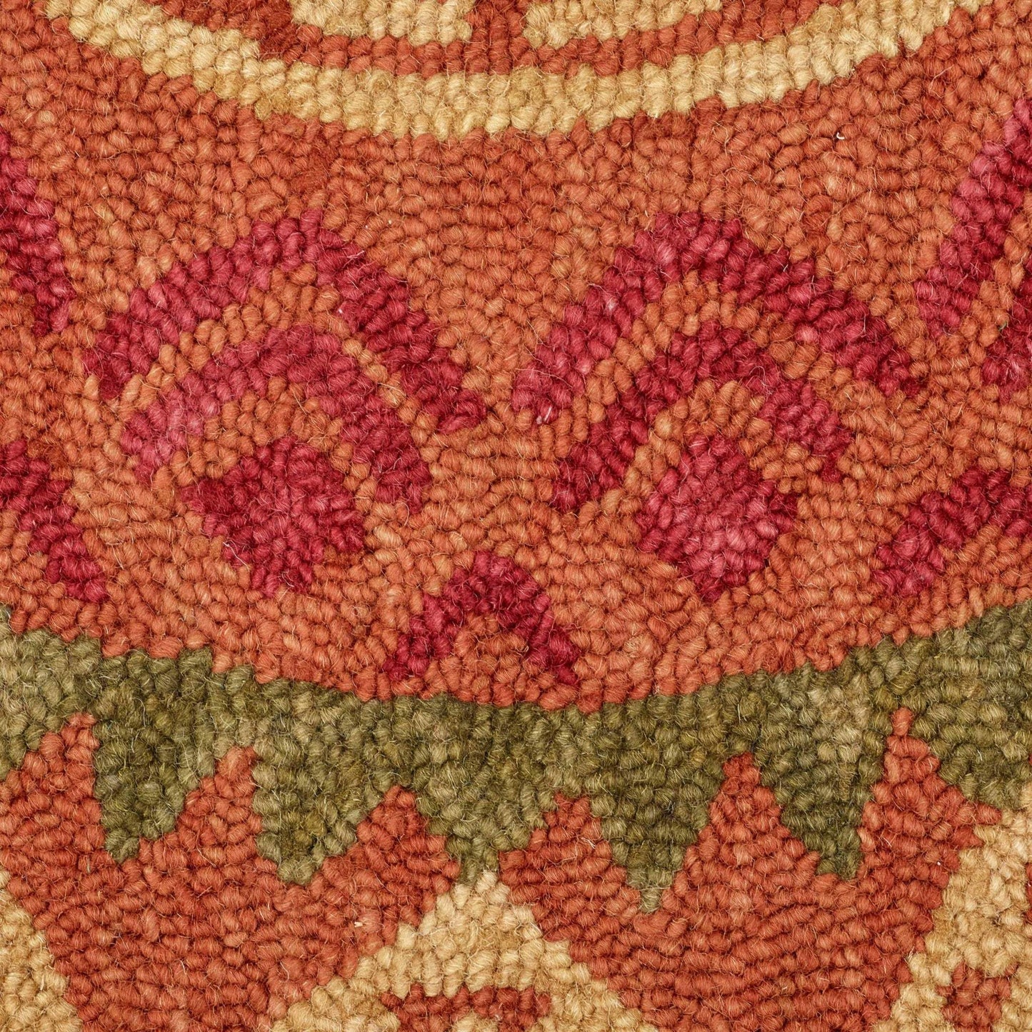 6' Round Orange Decorative Area Rug - Homeroots - Flyclothing LLC