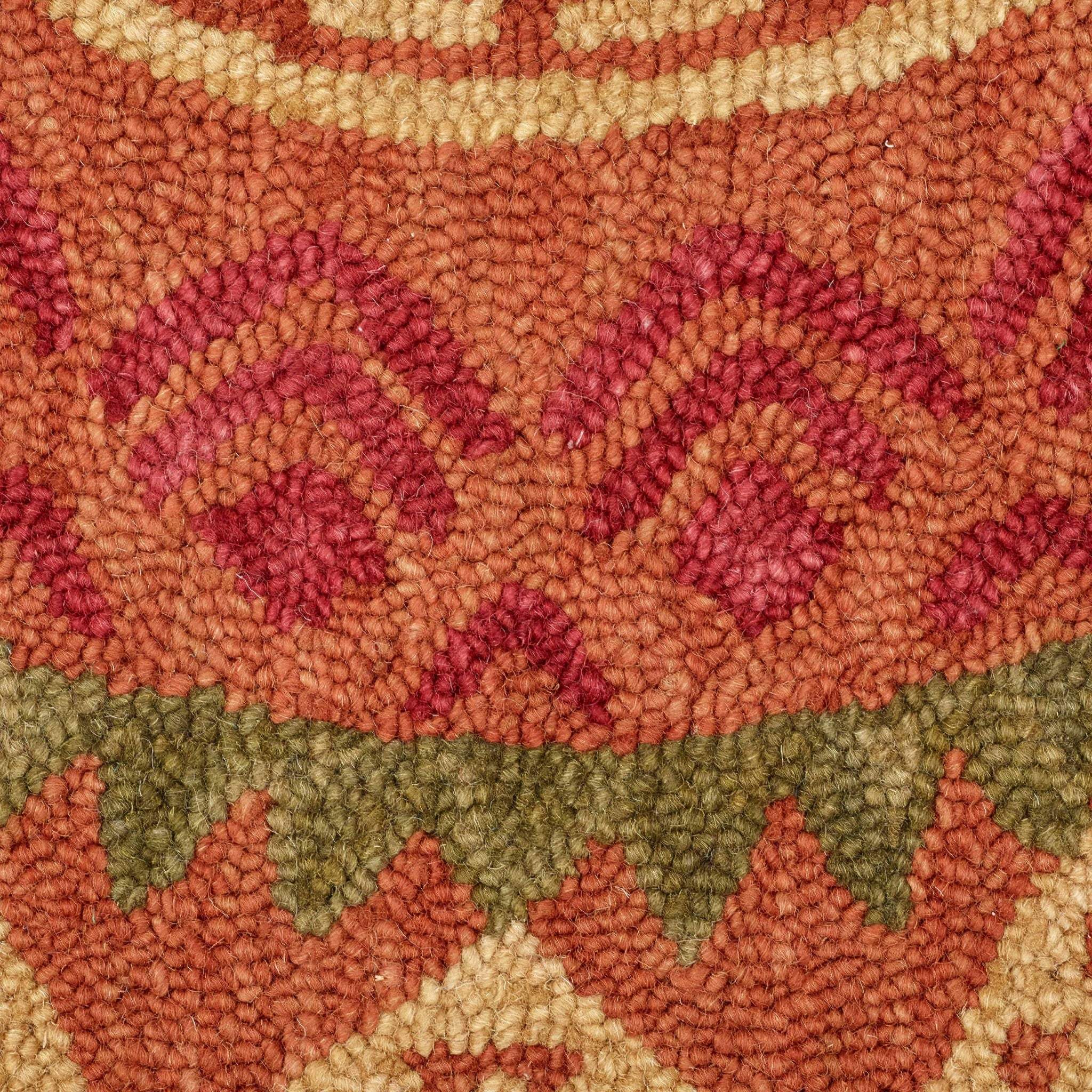 6' Round Orange Decorative Area Rug - Homeroots - Flyclothing LLC