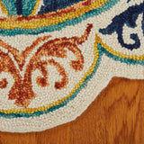 6' Ivory Round Wool Geometric Hand Tufted Area Rug - Homeroots - Flyclothing LLC