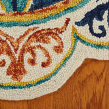 6' Ivory Round Wool Geometric Hand Tufted Area Rug - Homeroots - Flyclothing LLC