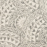 4' Round Gray Decorative Waves Area Rug - Homeroots - Flyclothing LLC