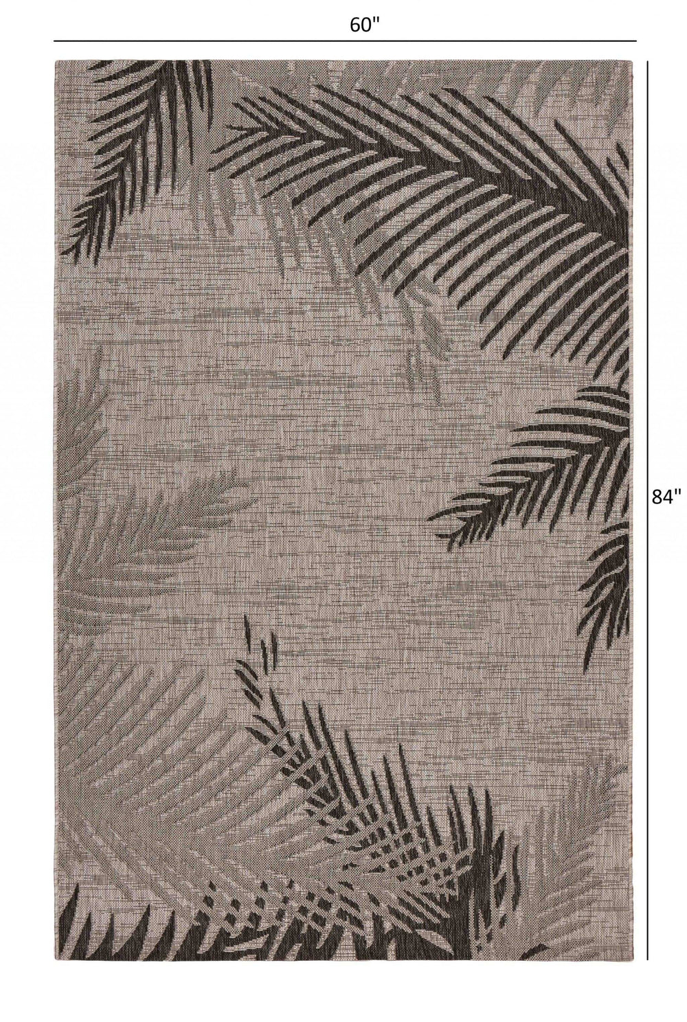 5' X 7' Beige Floral Indoor Outdoor Area Rug - Homeroots - Flyclothing LLC