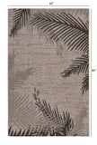 5' X 7' Beige Floral Indoor Outdoor Area Rug - Homeroots - Flyclothing LLC