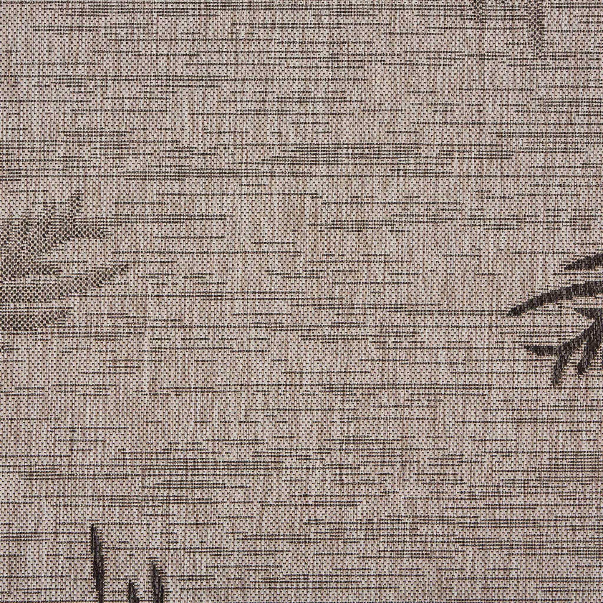 8' X 9' Beige Floral Indoor Outdoor Area Rug - Homeroots - Flyclothing LLC