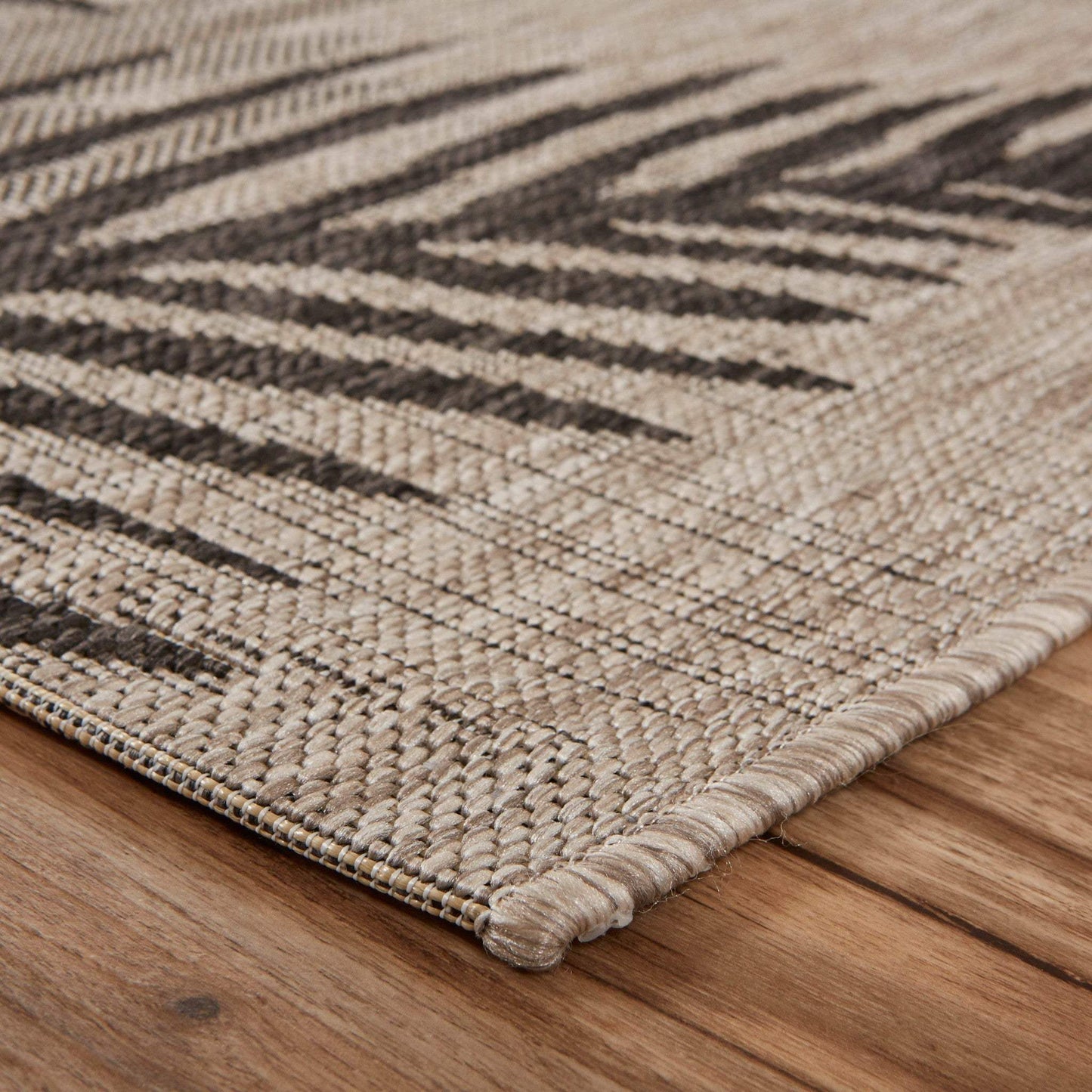 8' X 9' Beige Floral Indoor Outdoor Area Rug - Homeroots - Flyclothing LLC