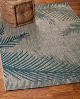 5' X 7' Gray Floral Indoor Outdoor Area Rug - Homeroots - Flyclothing LLC