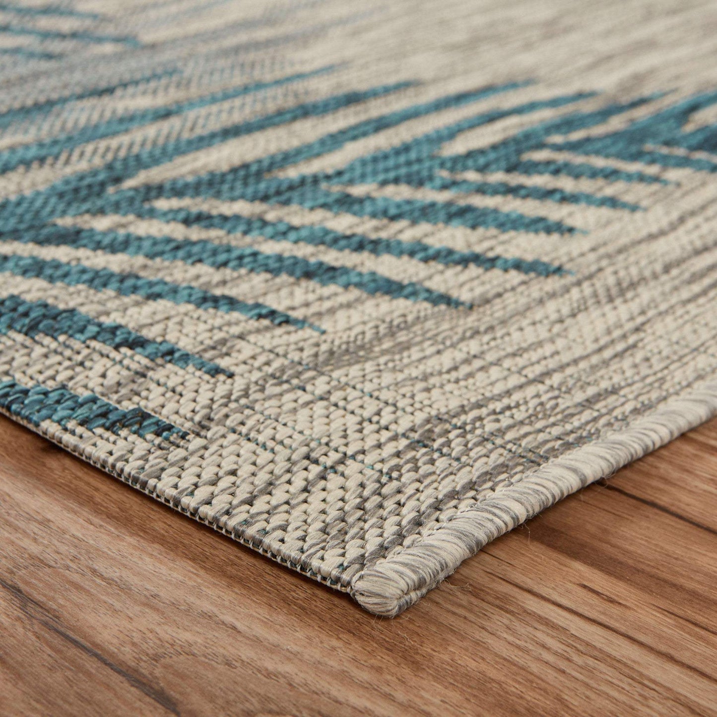 8' X 9' Gray Floral Indoor Outdoor Area Rug - Homeroots - Flyclothing LLC